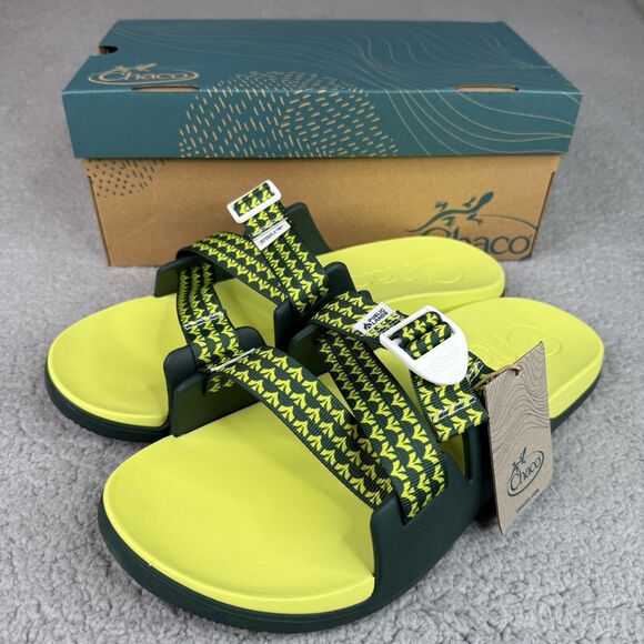 Chaco Chillos Slide Sandals Mens Size 15 Public Lands Evergreen Brand New In Box - Picture 1 of 13